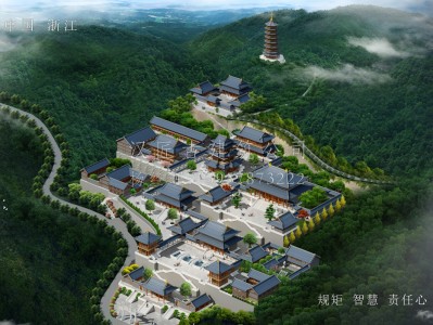 龙游龙王寺古建规划设计布局图