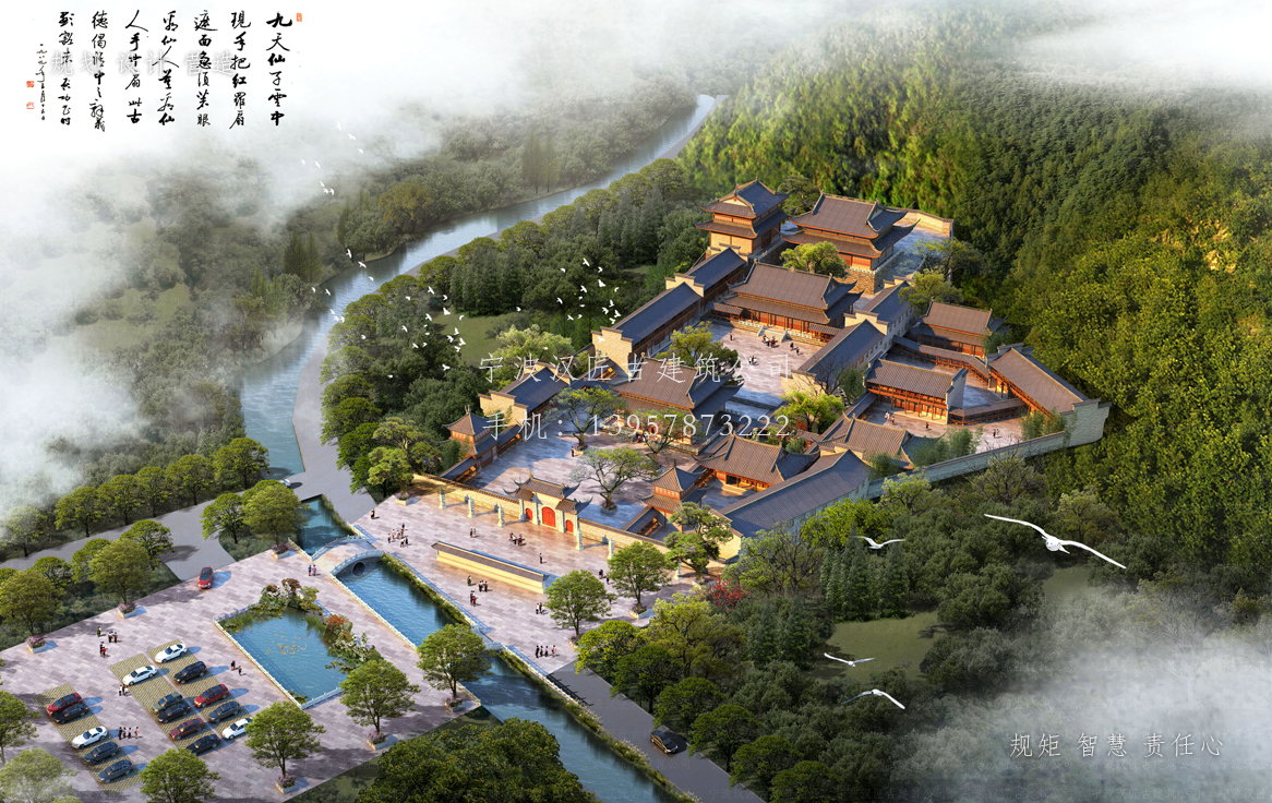 龙游资教寺总体建筑规划方案图